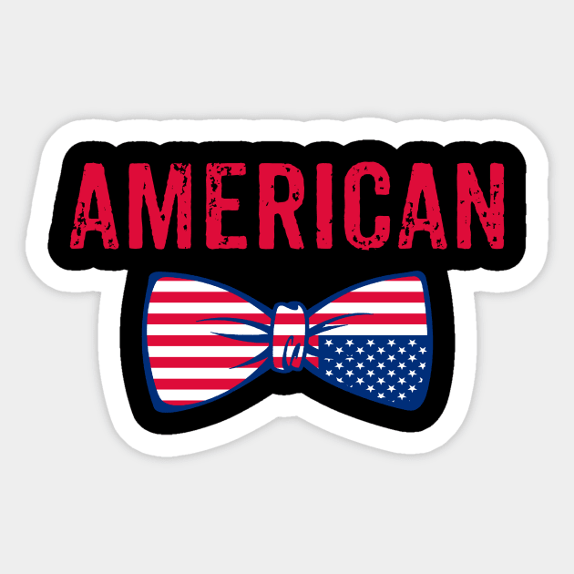 Independence Day Bow Tie Sticker by Republic Inc